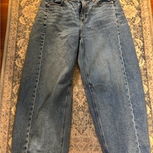 American Eagle Outfitters Dream Drape Barrel Leg Jeans